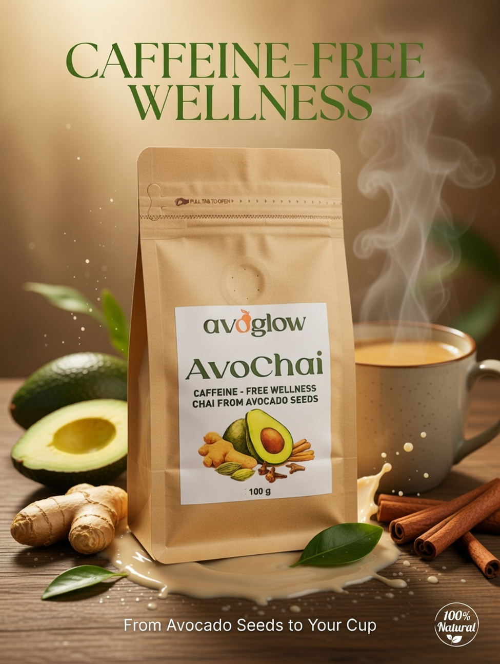 Avocado seed beverage